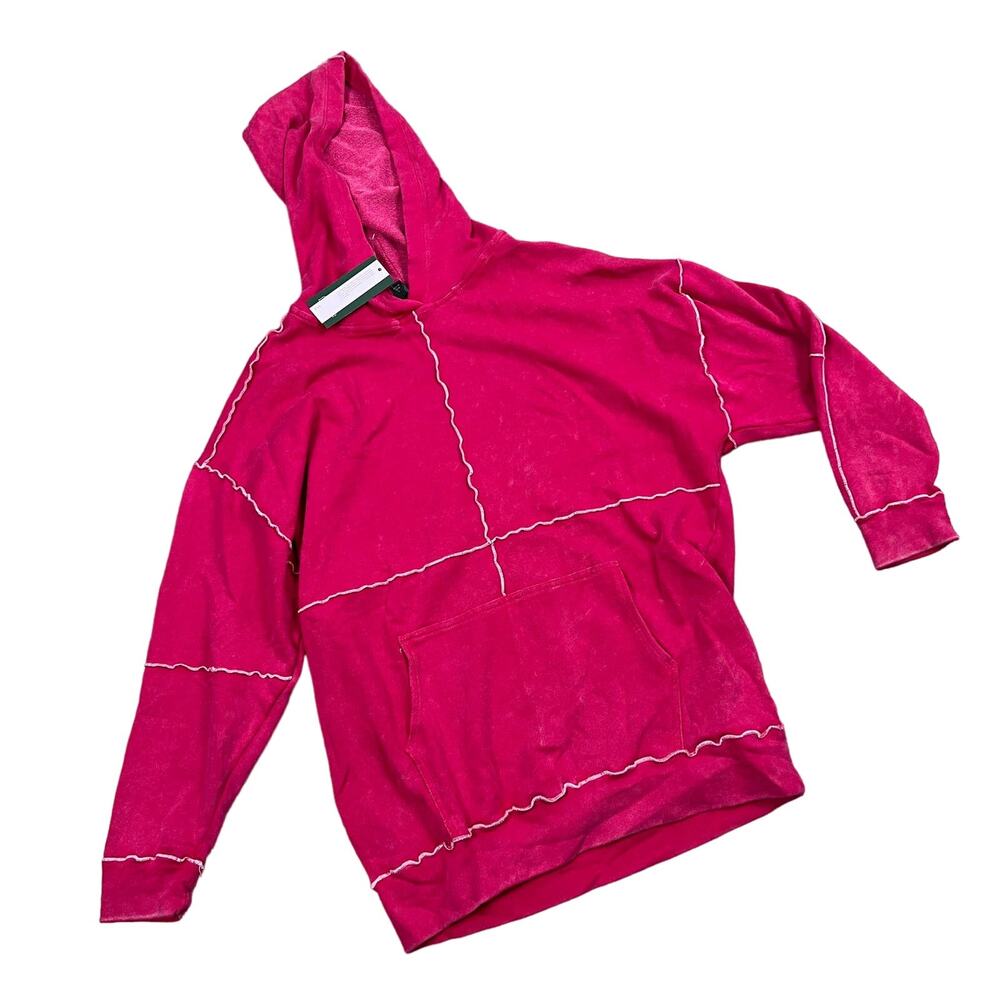 Wild Fable Women's Magenta Pink Seamed Hooded Sweatshirt - Size Medium - NWT